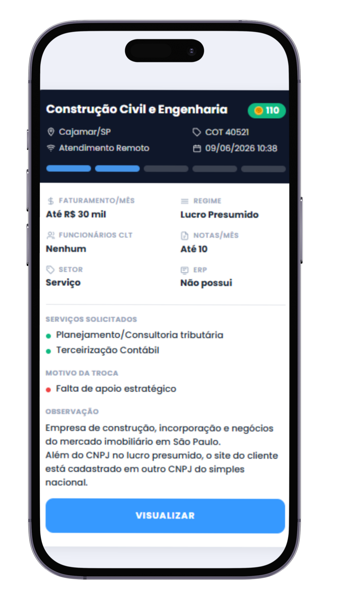 Oportunidade de cotação-contabilidade 4