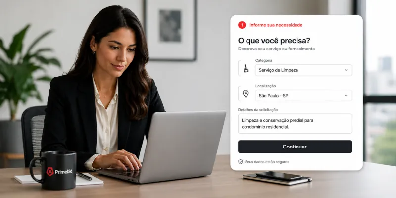 Comprador informando a necessidade da cotação